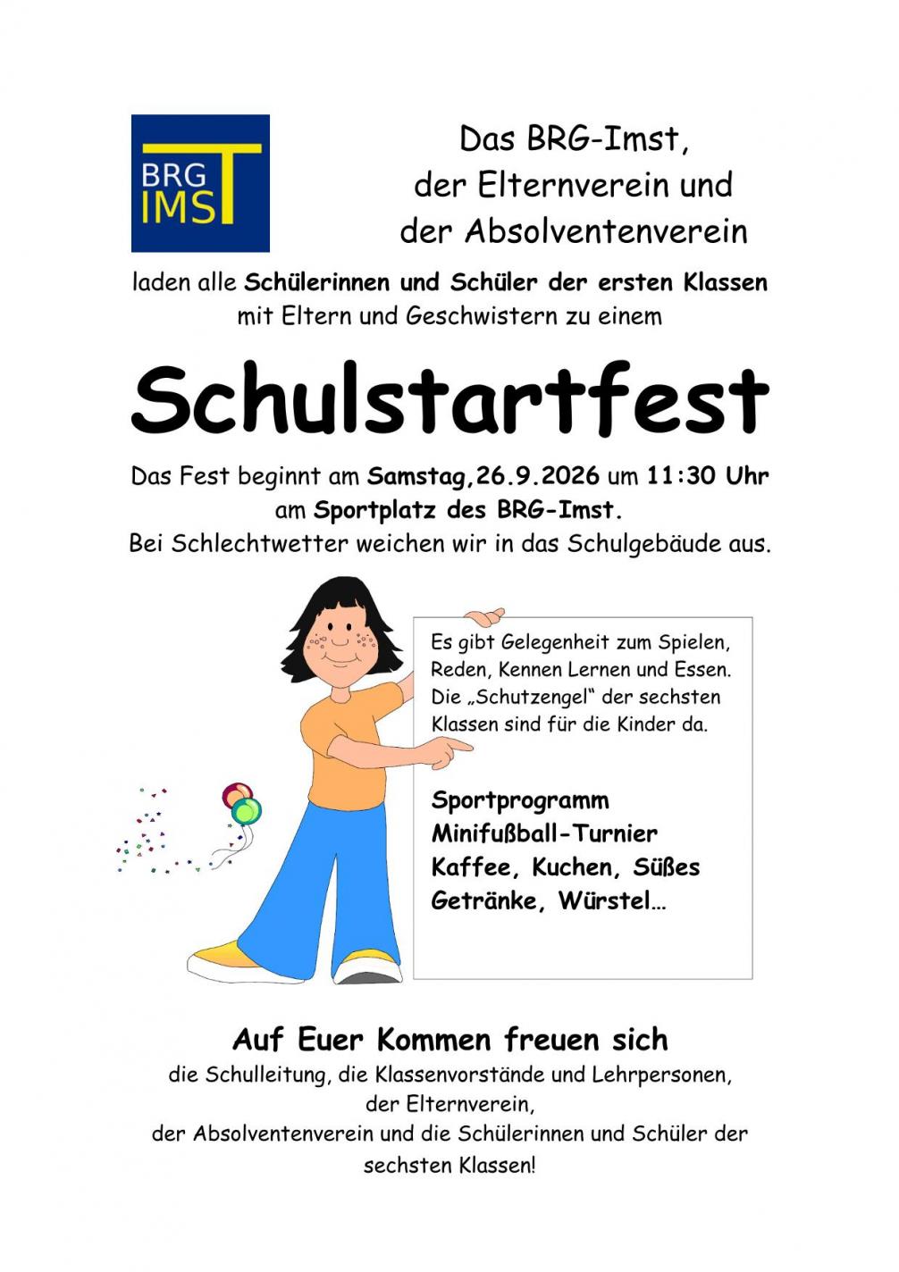 Urheber:in: BRG Imst Einladung Schulstartfest 2026